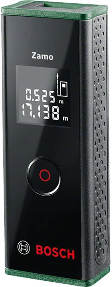 Bosch Laserentfernungsmesser Zamo Set mit Rad-& Laser-Linienadater (bis 20m einfach & präzise messen