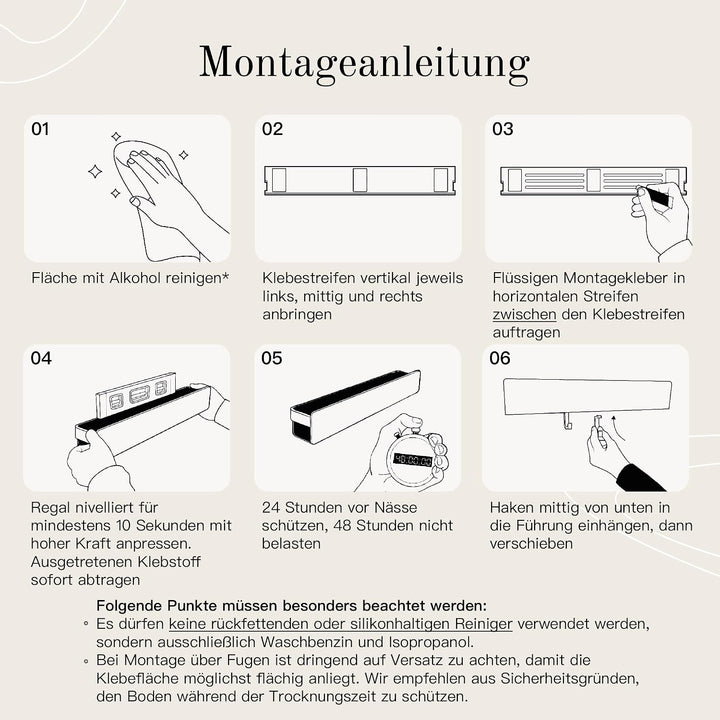 Designfabrik Hamburg Duschablage ohne Bohren | Badezimmer Regal | Badregal | Duschregal ohne Bohren