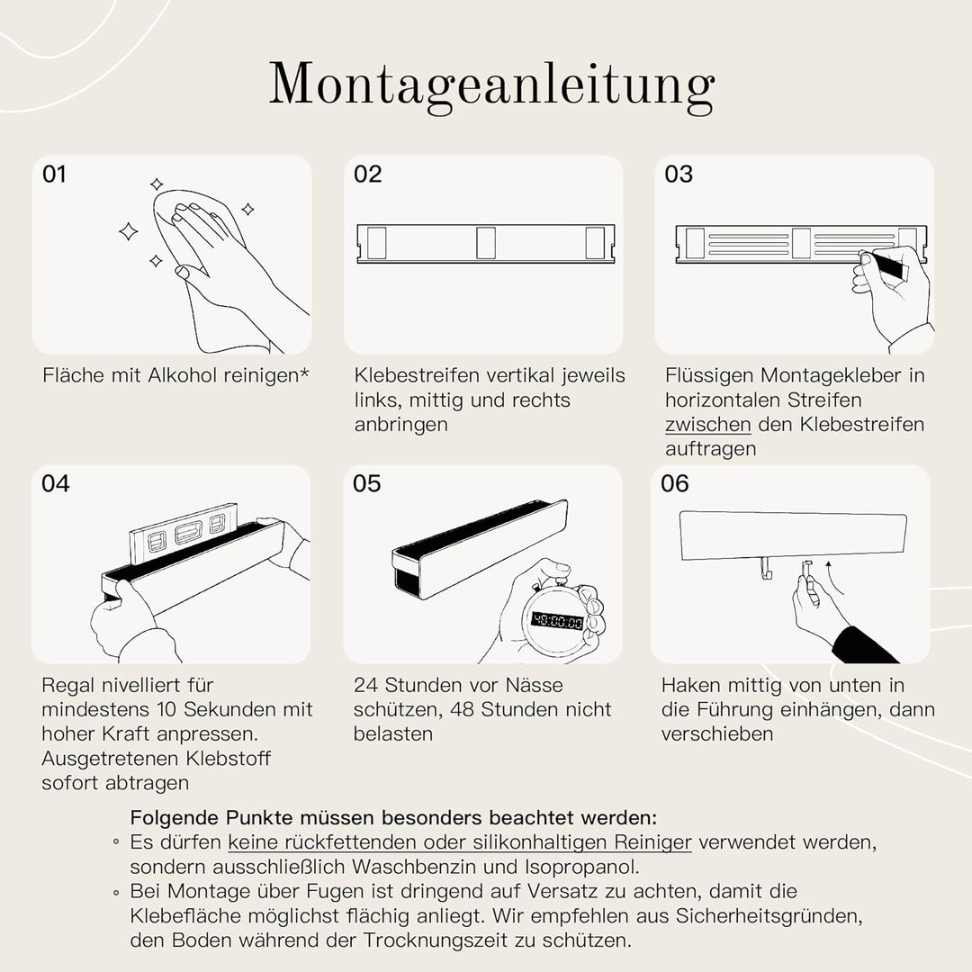 Designfabrik Hamburg Duschablage ohne Bohren | Badezimmer Regal | Badregal | Duschregal ohne Bohren