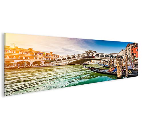 islandburner Bild Bilder auf Leinwand Rialtobrücke Venedig Panorama XXL Poster Leinwandbild Wandbild