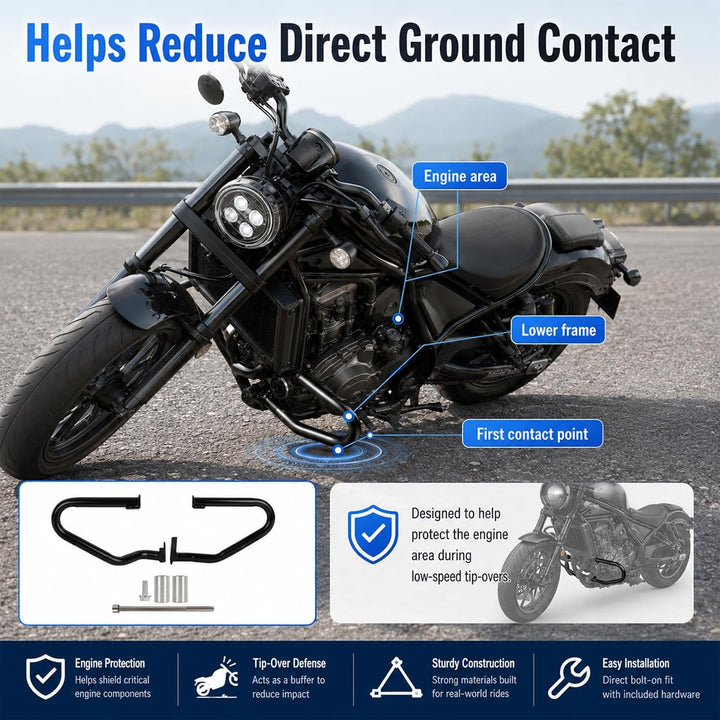 PSLER Motorrad Stossstange Motorschutz Sturzbügel für Rebel CMX1100 CMX1100T DCT 2021 2022 2023 2024