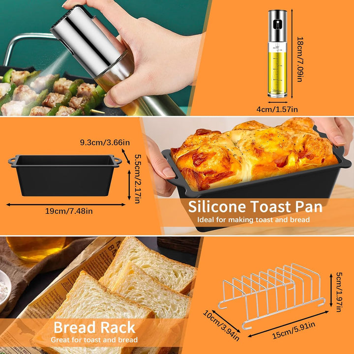 Airfryer Zubehör für Philips Airfryer 4000 Series Stacked Dual Basket Heissluftfritteuse NA460/00 NA