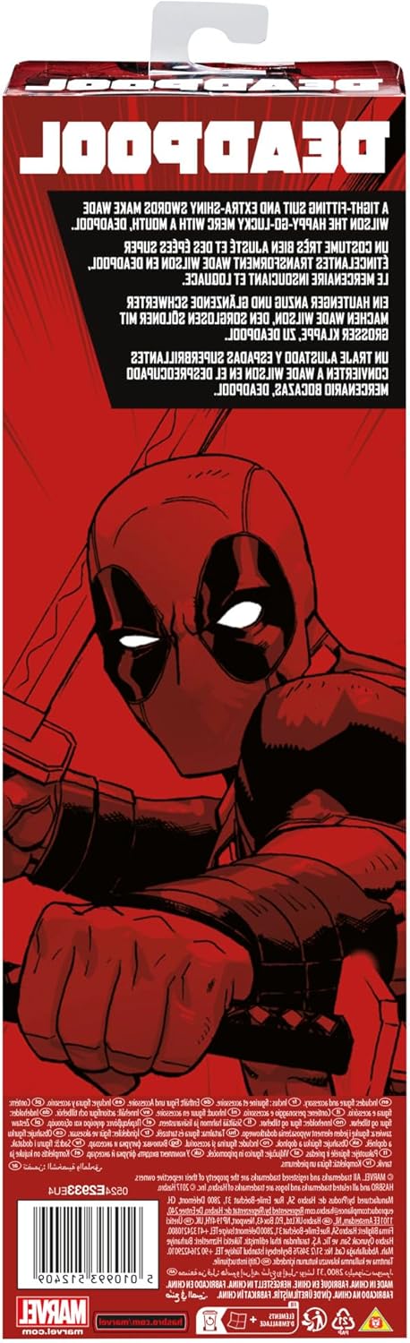 Marvel Deadpool Action-Figur mit Accessoire, Rot