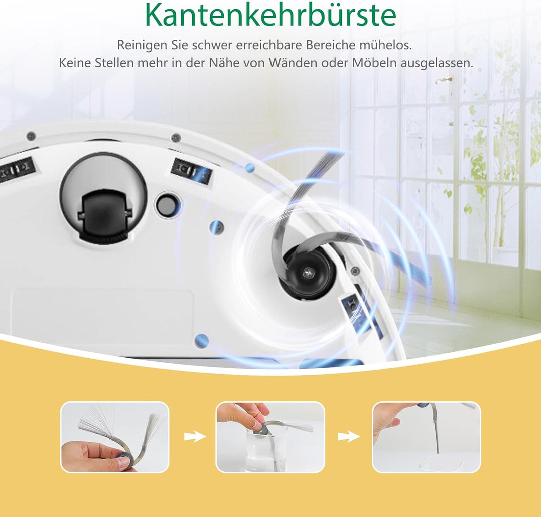 Q7M5 Zubehör für Roborock Q7 M5 / Q7 M5+ / Q7 L5 / Q7 L5+ Saugroboter Ersatzteile, 1 Hauptbürsten, 4