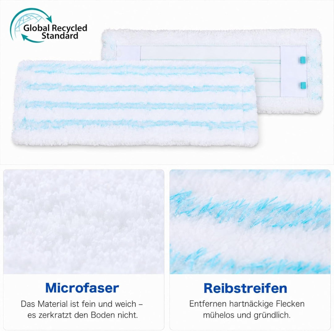 3 Stück Ersatzbezug für Leifheit Bodenwischer Profi XL Micro Duo / Profi XL Cotton Plus, Mikrofaser