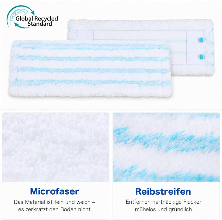 3 Stück Ersatzbezug für Leifheit Bodenwischer Profi XL Micro Duo / Profi XL Cotton Plus, Mikrofaser
