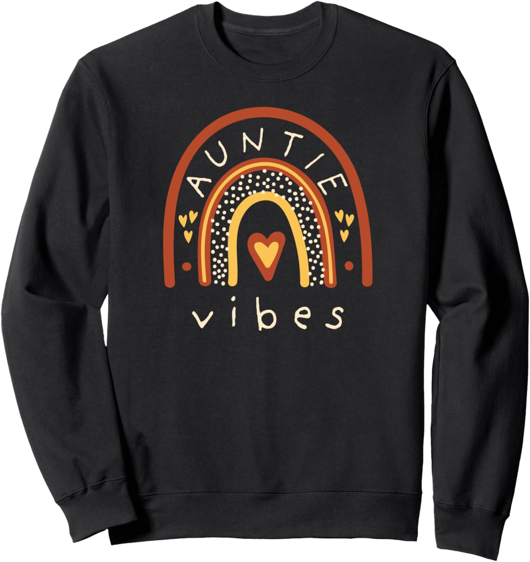 Tante Vibes Niedlicher Regenbogen Sweatshirt