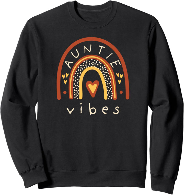 Tante Vibes Niedlicher Regenbogen Sweatshirt
