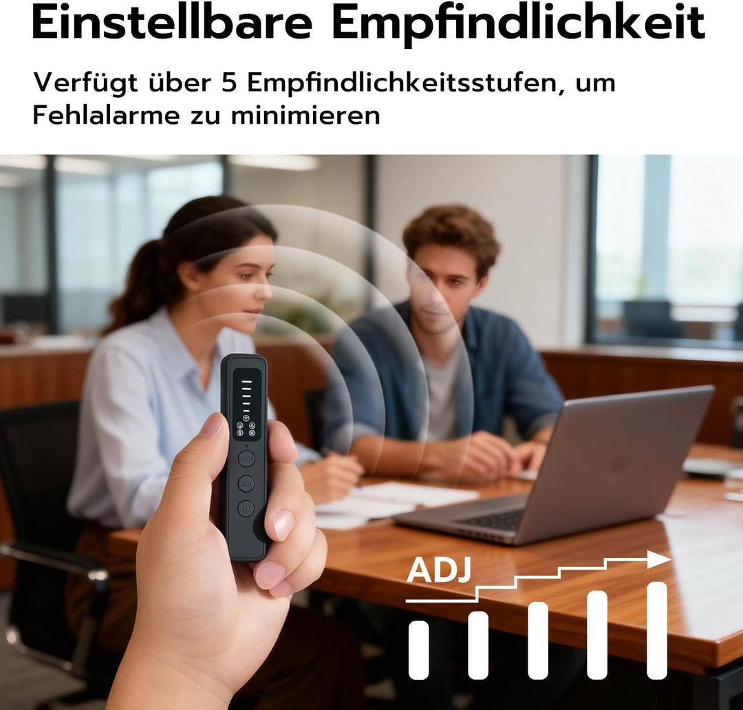 Mcbazel 6-in-1 Wanzen Detektor für Versteckte Kameras,Wanzenfinder RF Signal Scanner, GPS-Tracker-Fi