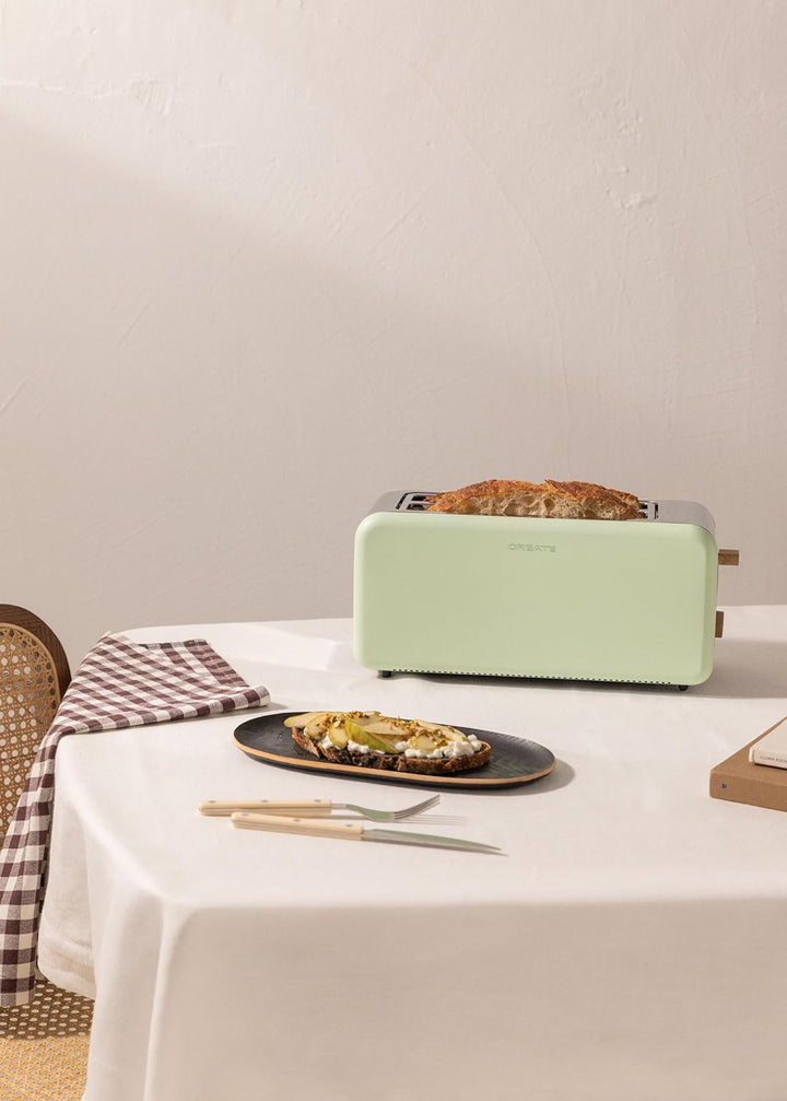 CREATE/PACK TOAST RETRO XL + KETTLE RETRO L/Wasserkocher 1,7L und Toaster mit 3 Toast-Stufen in Past