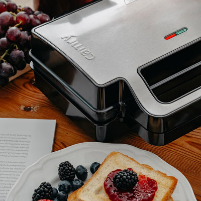 CAMRY Sandwichmaker 2-in-1, Kontaktgrill, Toaster Sandwichtoaster, 2 Arten von austauschbaren Platte