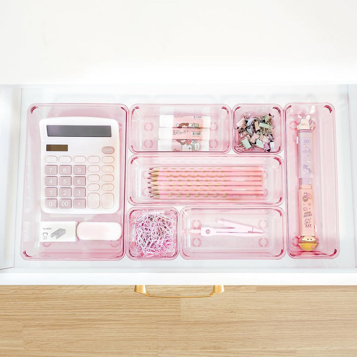 Schubladen Organizer, 25 Stück in 4 Grössen, Kunststoff, Schminktisch und Make-up Organizer, Ordnung