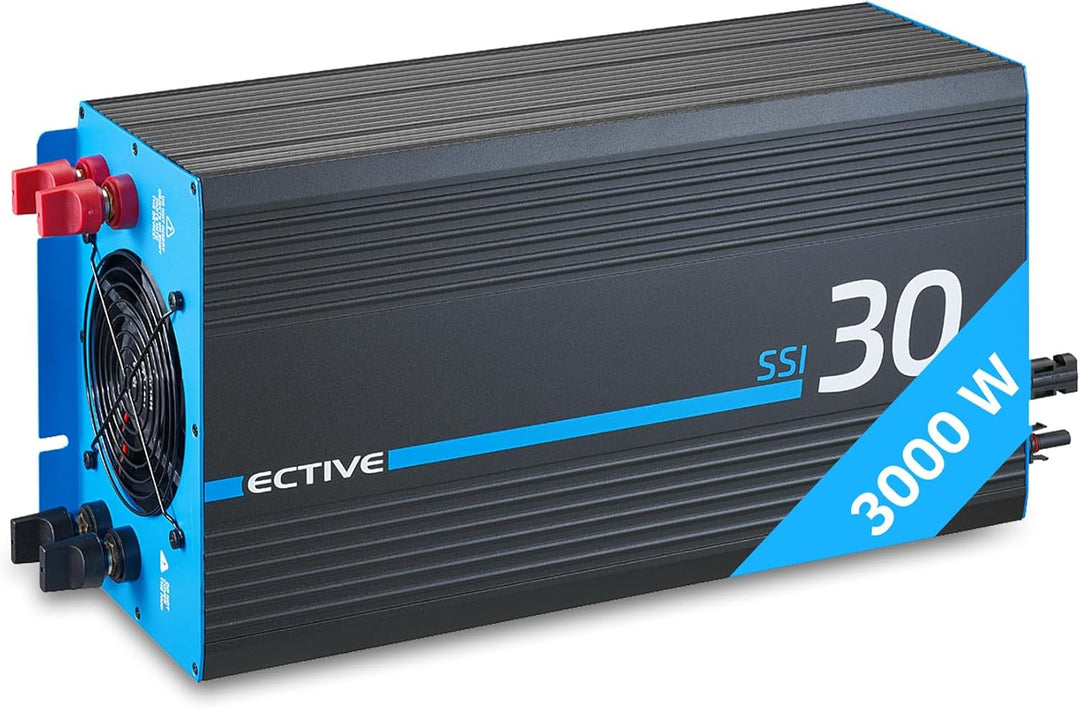 ECTIVE Reiner Sinsus Wechselrichter SSI 30-3000W, 20A, 12V auf 230V, Überlastschutz, Überhitzungssch