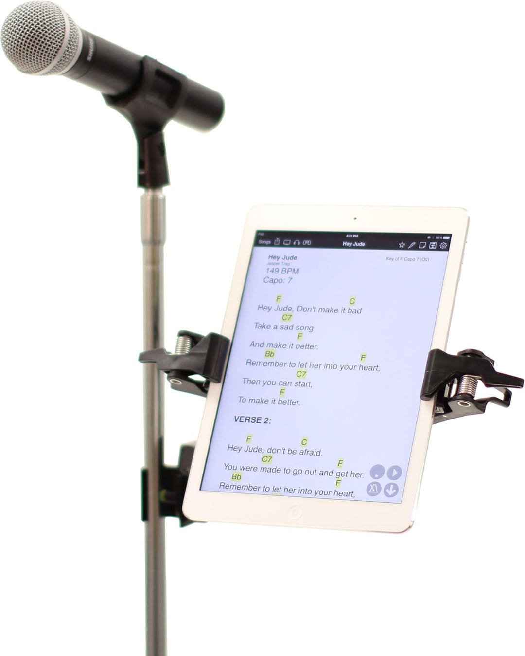 Air Turn MANOS Universal Tablet Halterung mit Seitenhalterung