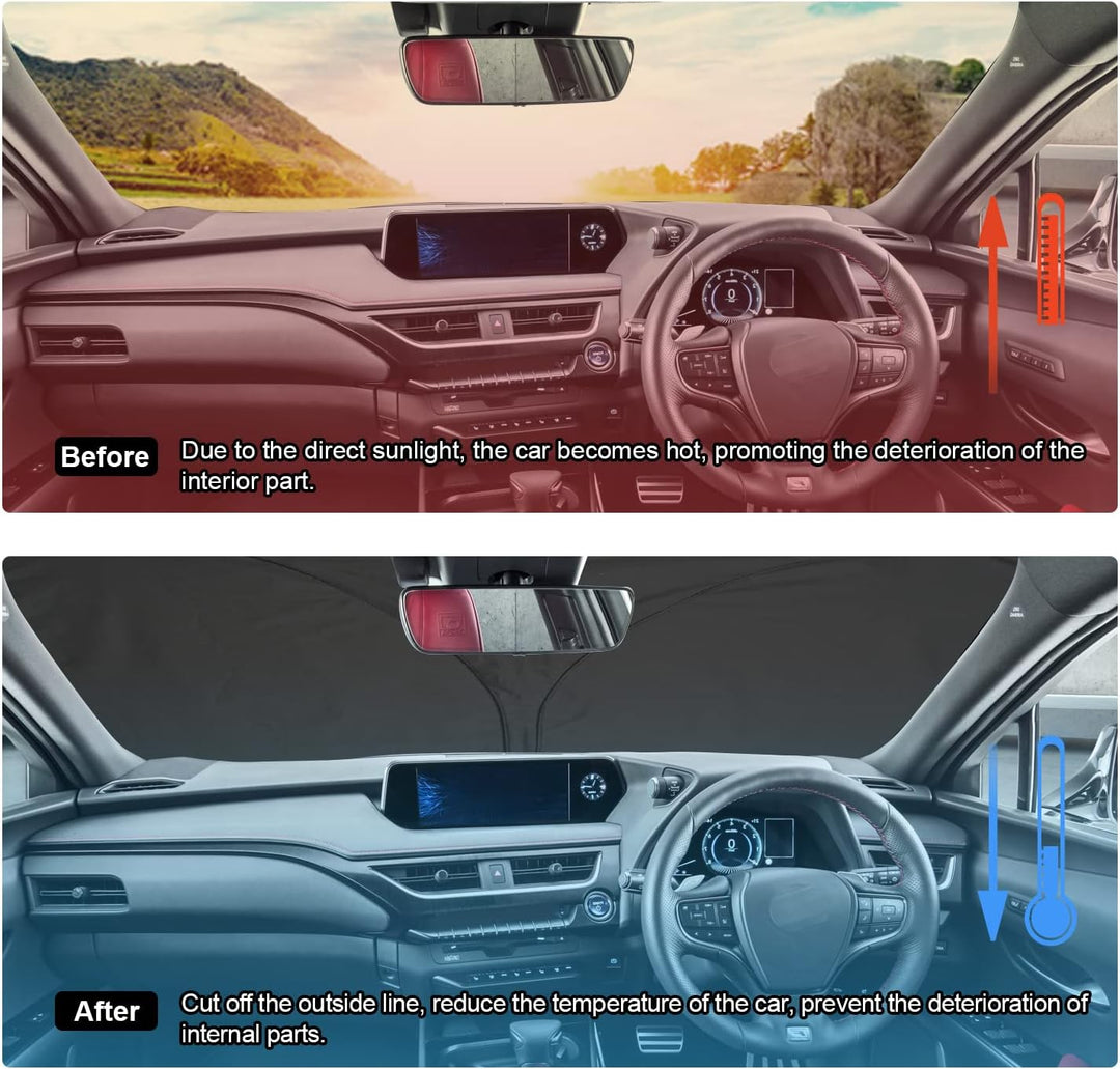 BIXUAN Sonnenschutz kompatibel mit Lexus UX 2019 2020 2021 2022 2023 Windschutzscheibe für das Auto