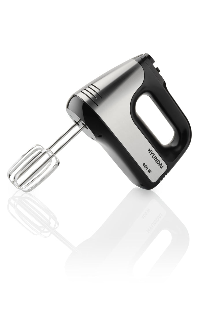 HYUNDAI Handmixer I HM708 I praktischer Handrührgerät I 5 Geschwindigkeitsstufen I 2 Edelstahl-Rührb