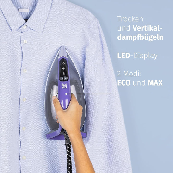 Di4 Dampfbügelstation Jet Pressing Digital, 2600W Leistung, 8 Bar, Dampfstoss 345g, Abnehmbarer XL-W