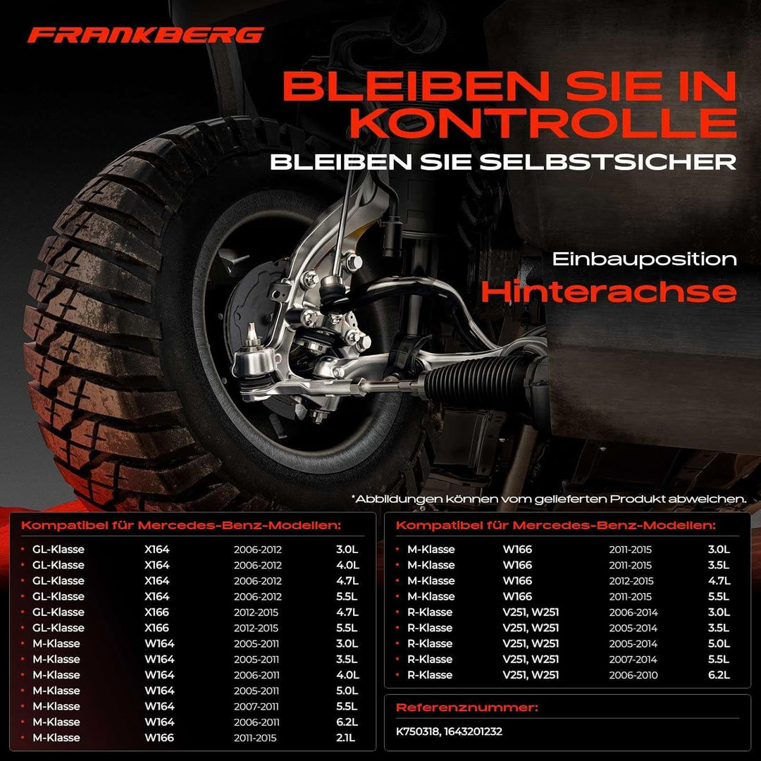 Frankberg 2x Koppelstange Stabilisator Stange Hinten Kompatibel mit GL-Klasse X164 3.0L-5.5L 2006-20