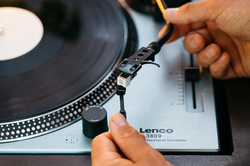 Lenco L-3809 Plattenspieler - DJ Plattenspieler mit Direktantrieb - USB - Vorverstärker - 33 und 45