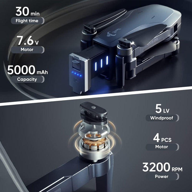 X-Verse ZLL SG906 MAX2 Drohne mit Kamera 4K EIS, 4km RC, 3 Achsen Gimbal, Hindernisvermeidung in 4 R