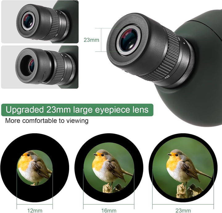 Spektiv Sportschützen 25-75x70,Spektiv mit Stativ HD IP67 Wasserdichtes BAK4 Porro Prism FMC Monokul
