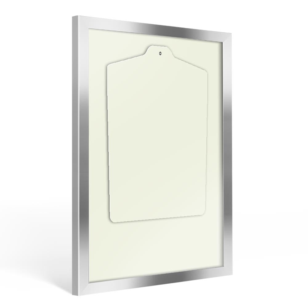 Bildershop-24 Trikotrahmen RahmBig für Erwachsene Silber glanz 70x110cm inklusive Einleger in Elfenb