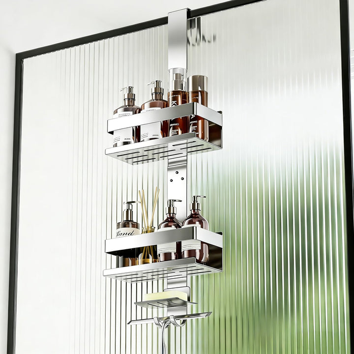 Duschablage ohne Bohren Badezimmer Organizer, Badregal Duschregal ohne Bohren, Duschablage zum Hänge
