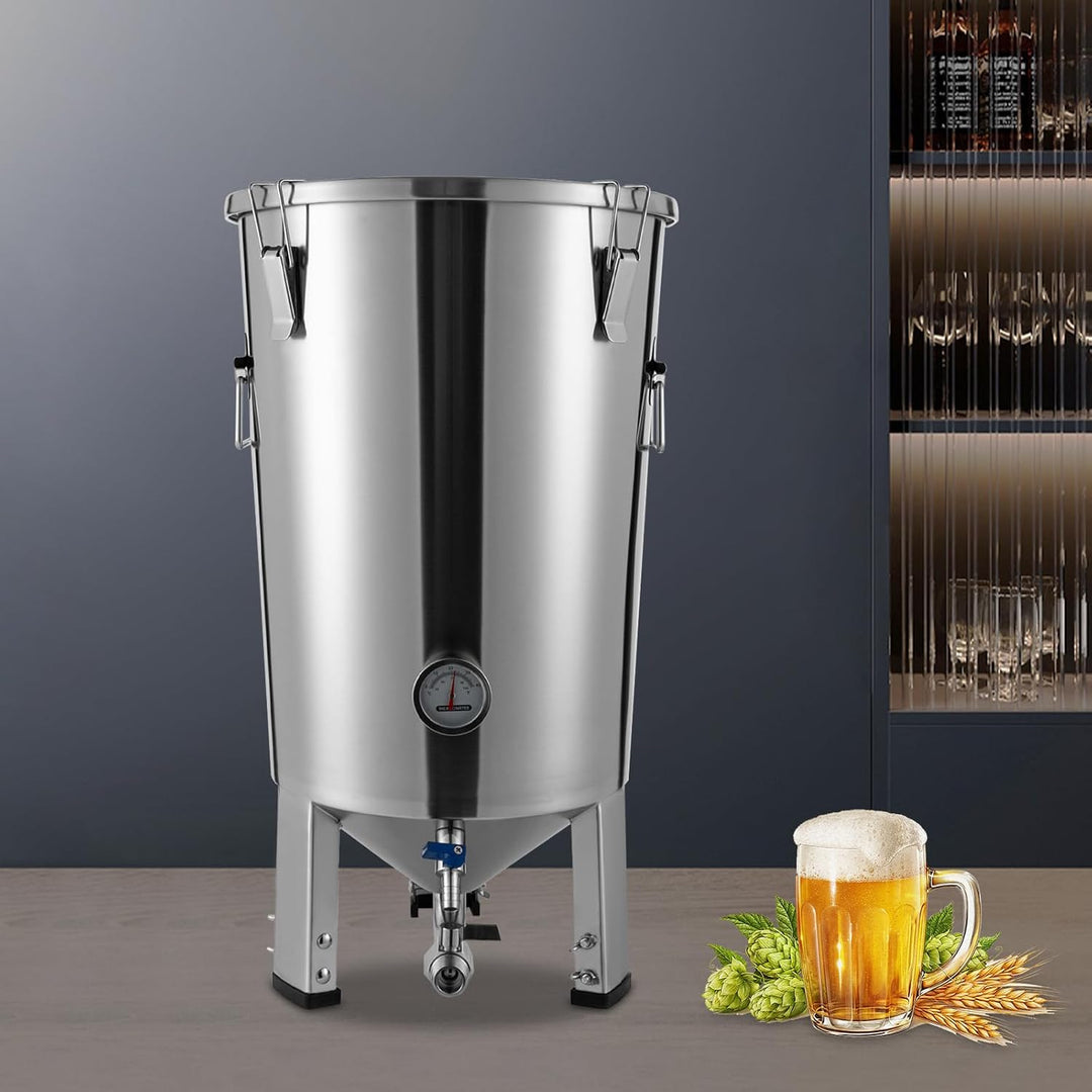 Bierbrauset – Komplettset zum Selbstbrauen von Bier, 304 Edelstahl, 32 L Gärbehälter &amp; Fermenter, Te