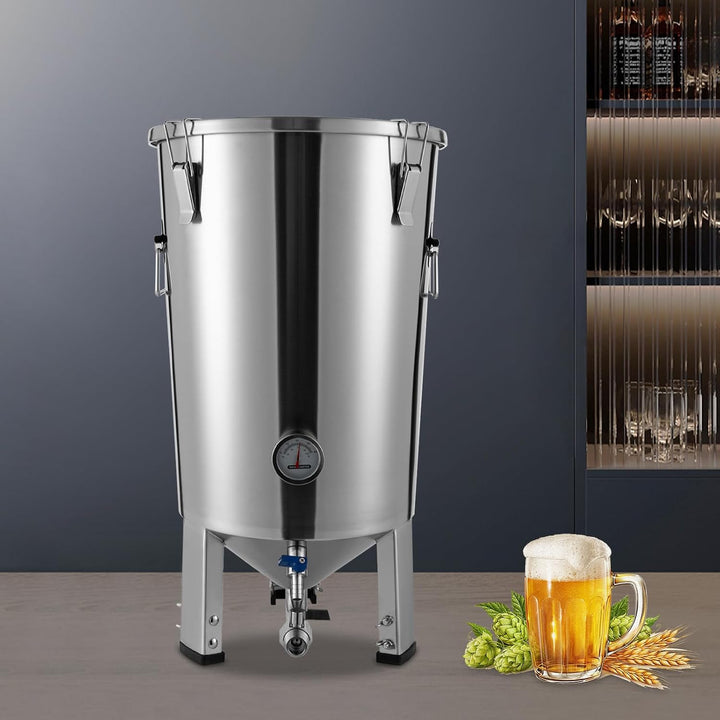 Bierbrauset – Komplettset zum Selbstbrauen von Bier, 304 Edelstahl, 32 L Gärbehälter &amp; Fermenter, Te