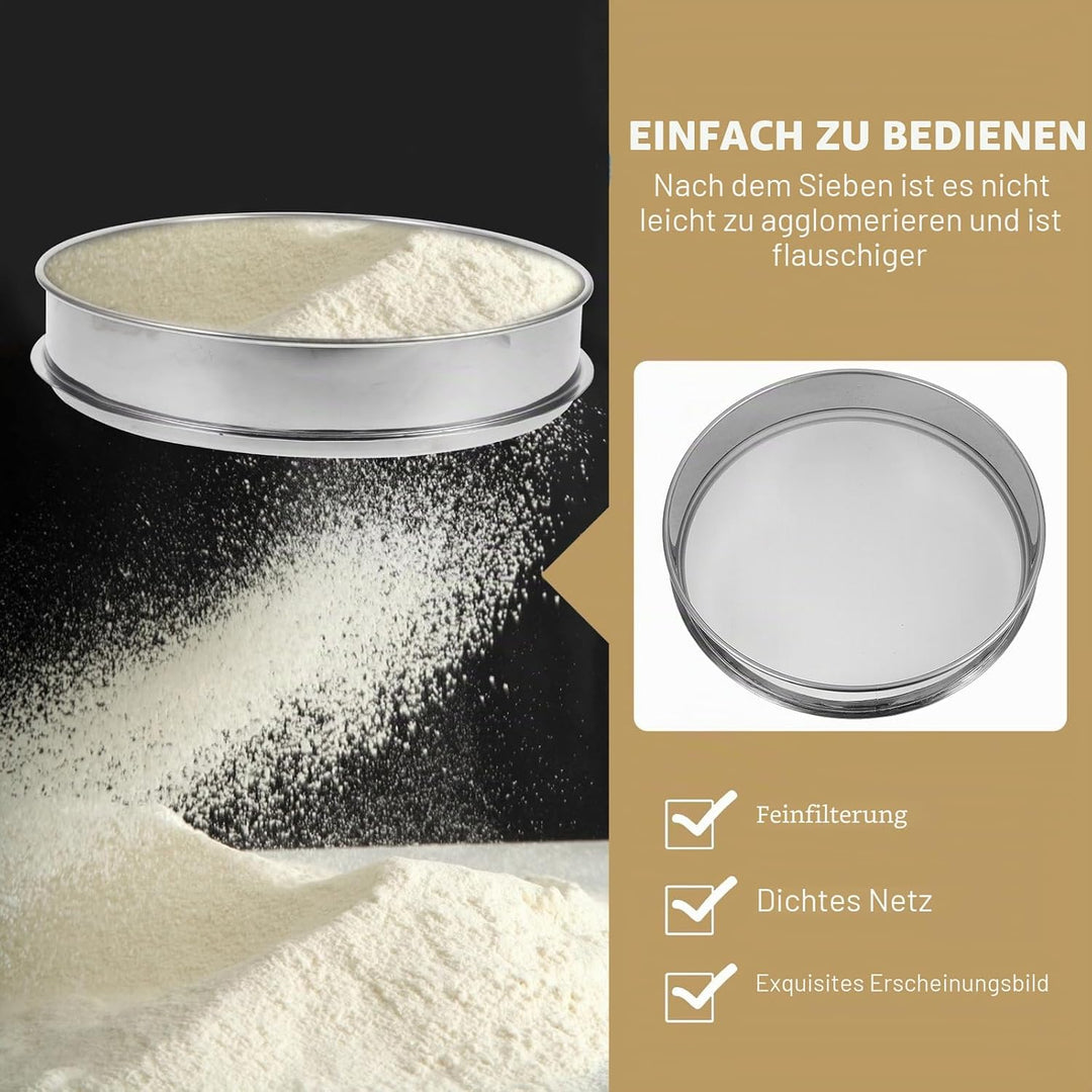 OUNONA Kräuterpollen-Extractor aus Edelstahl mit stapelbarem 100-Mikron-Shaker-Sieb