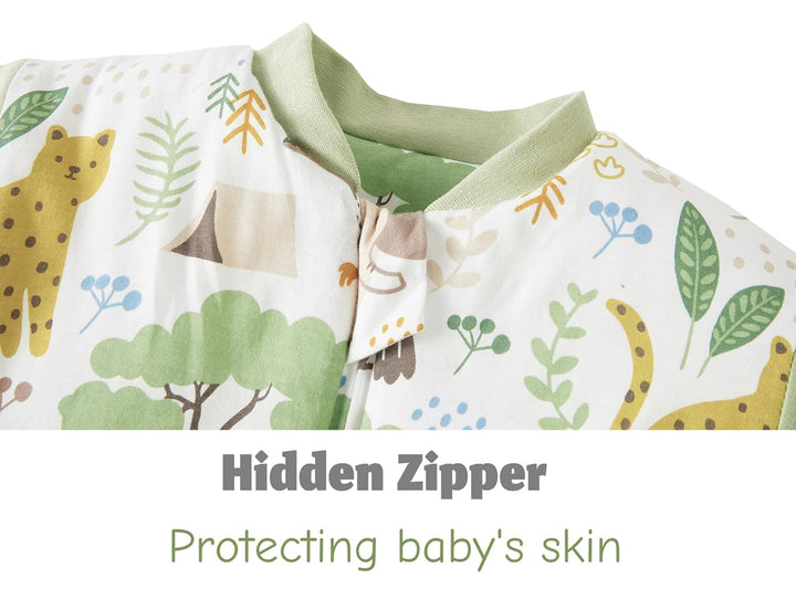 Chilsuessy Baby Schlafsack Winter mit abnembar Langarm Bio Baumwolle Babyschlafsack Kleine Kinder Ga