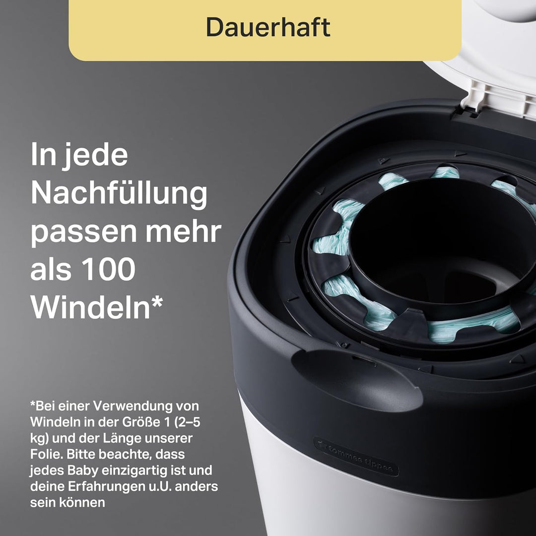 Tommee Tippee Twist and Click Advanced Windeleimer, Exklusives Angebot mit 2 Nachfüllkassetten, gara