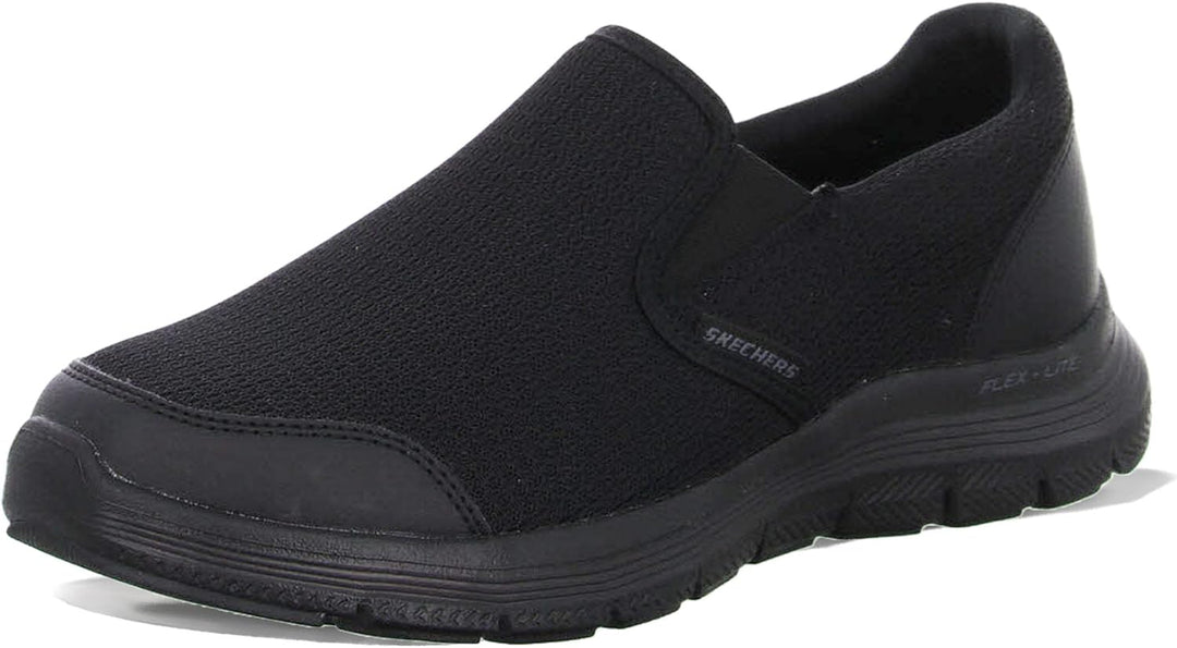 Skechers Herren Flex Advantage 4.0 Tuscan Sneaker 44 EU Black Textile Trim, 44 EU Black Textile Trim