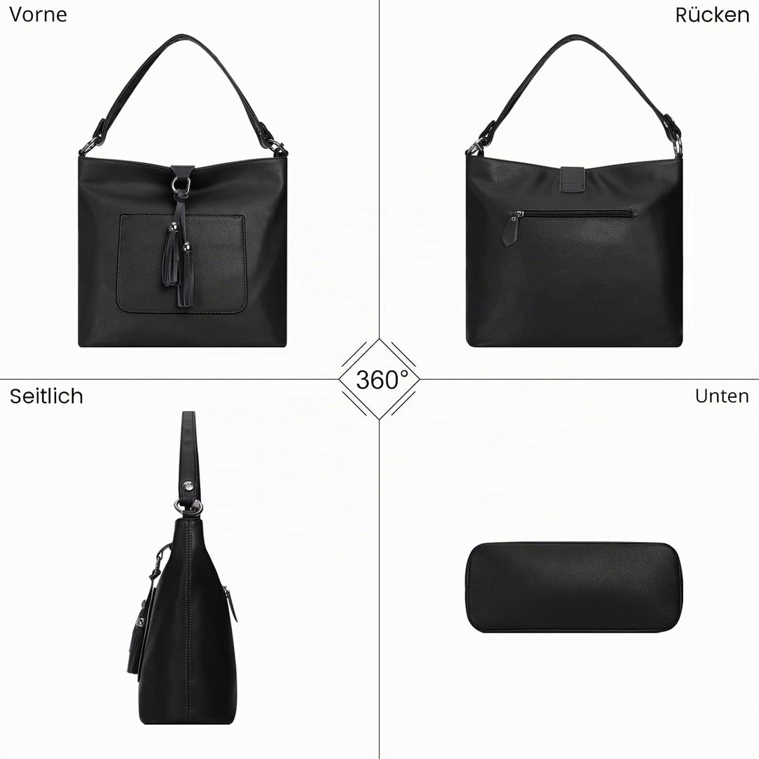 HAWEE Damen Handtasche Kunstleder Grosse Schultertasche Shopper Umhängetasche Frauen Elegante Henkel