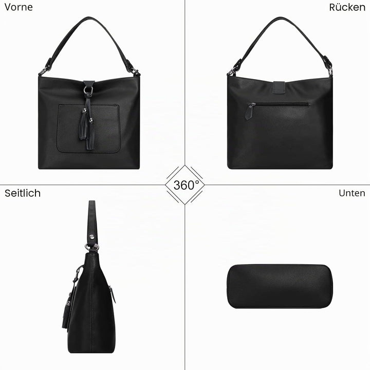 HAWEE Damen Handtasche Kunstleder Grosse Schultertasche Shopper Umhängetasche Frauen Elegante Henkel