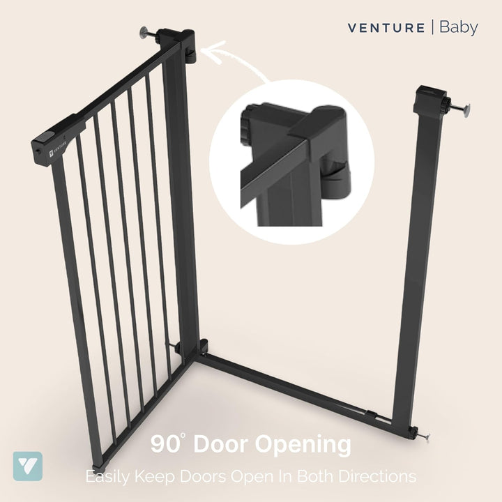Venture Q-Fix Haustier-Schutzgitter mit Druckbefestigung, 75–84 cm breit, 110 cm extra hoch, einziga