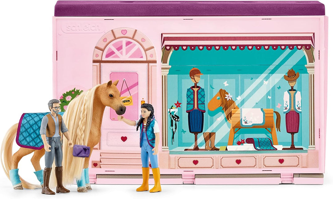 schleich 42587 Pop-Up Boutique , für Kinder ab 4+ Jahren, HORSE CLUB Sofia's Beauties - Spielset
