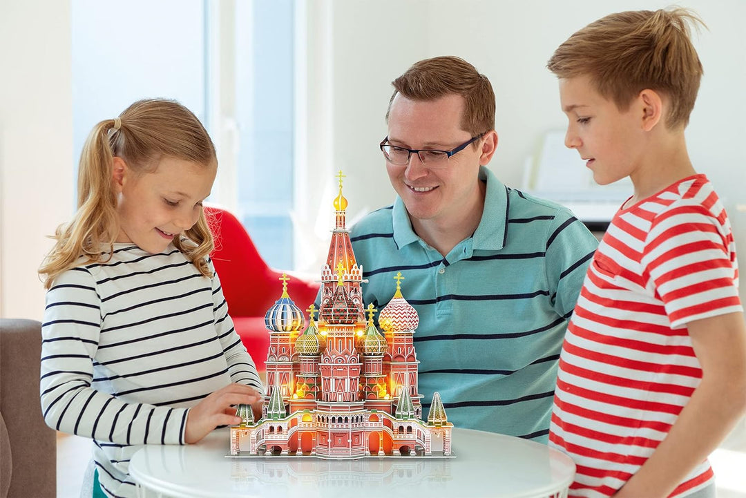 3D Puzzle - Kathedrale San Basilium Led | 3D Puzzle Kinder Und 3D Puzzle Erwachsene | Modellbausatz