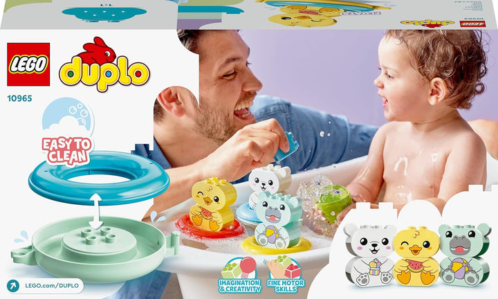 LEGO DUPLO Badewannenspass: Schwimmender Tierzug - Badespielzeug für Kleinkinder - Motorikspielzeug
