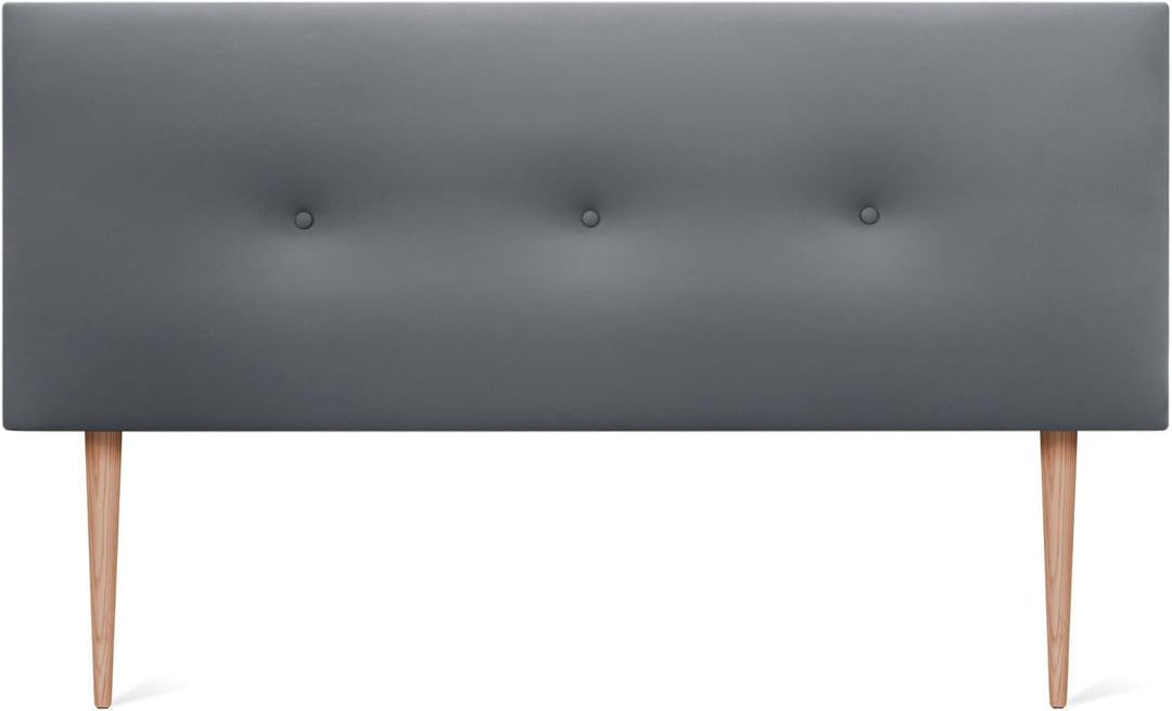 DHOME Kunstleder oder Acualine Stoff Kopfteil einfarbig mit Knöpfen gepolstert HIGH Range Luxus Bett