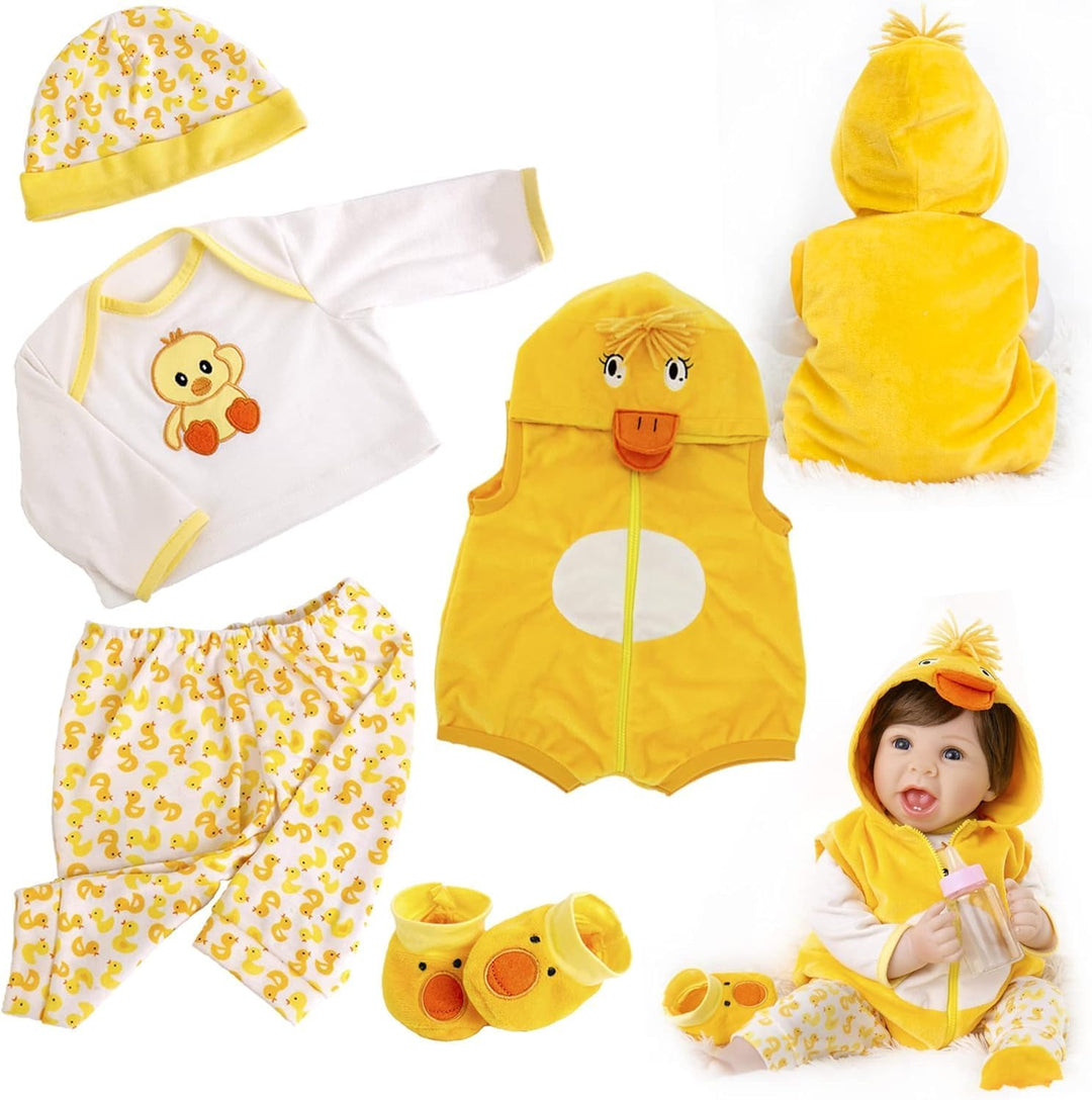 Scnbom Reborn Babys Kleidung lebensechte babypuppen Madchen for 17-24zoll wie echtes Puppen Toddler