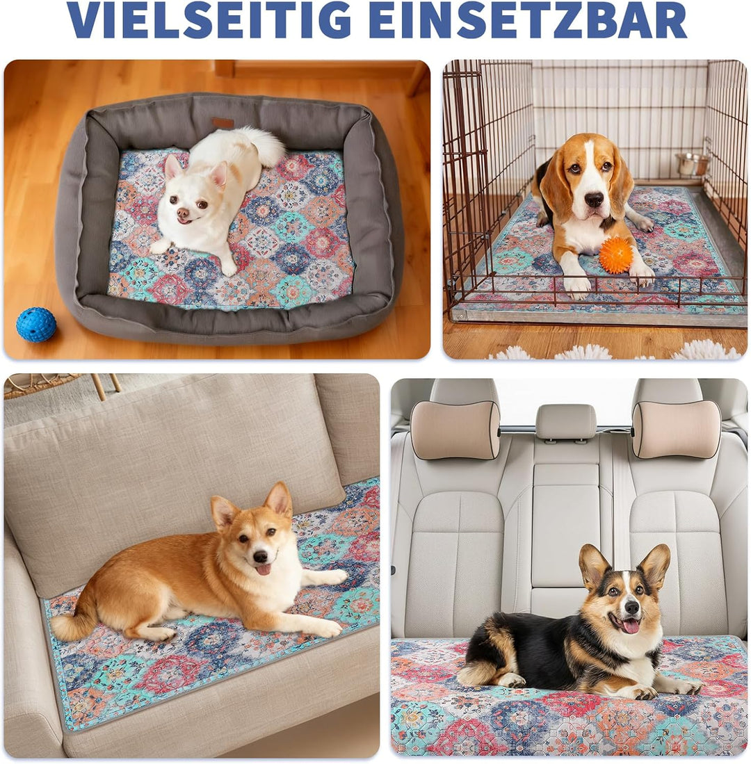 Welpen Unterlagen Waschbar, 2 Stück PIPI Matten für Hunde, Schnell Saugfähige Wiederverwendbare Inko