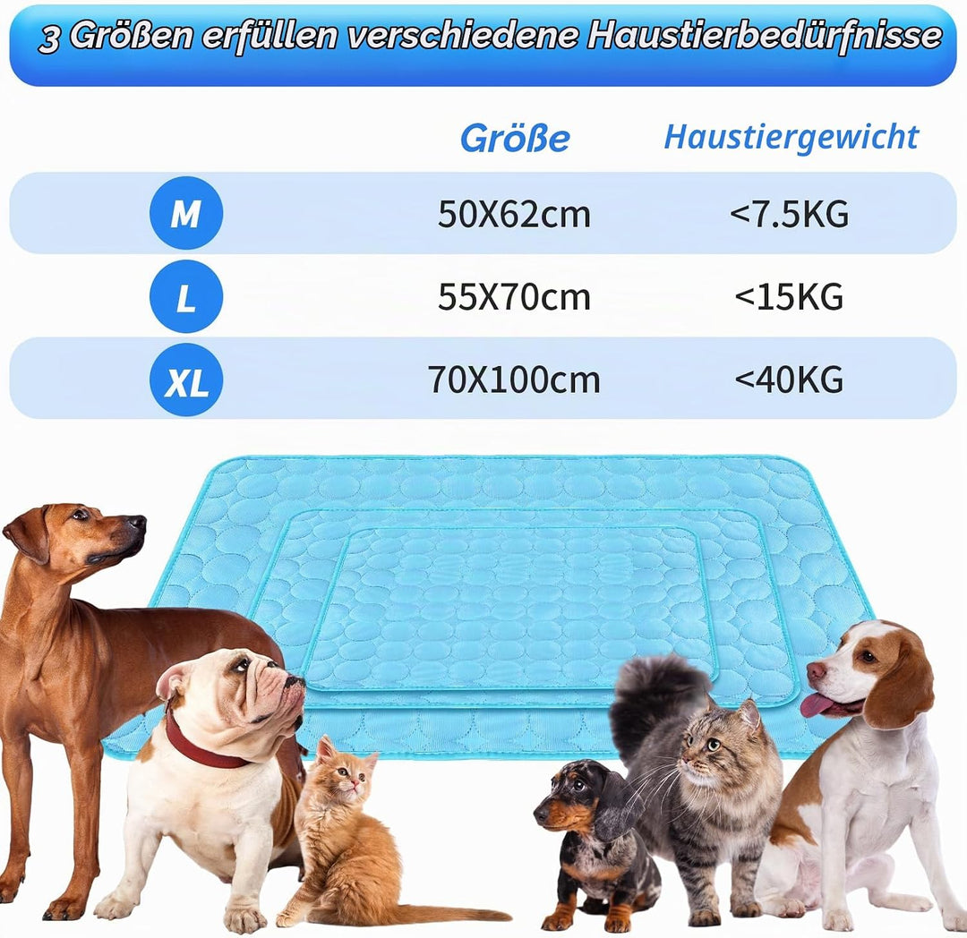 Hundekühlmatte Selbstkühlend Hund 62×50cm Kühlmatte Welpendecke Kühlbett Kühlende Hundedecke Kühlmat