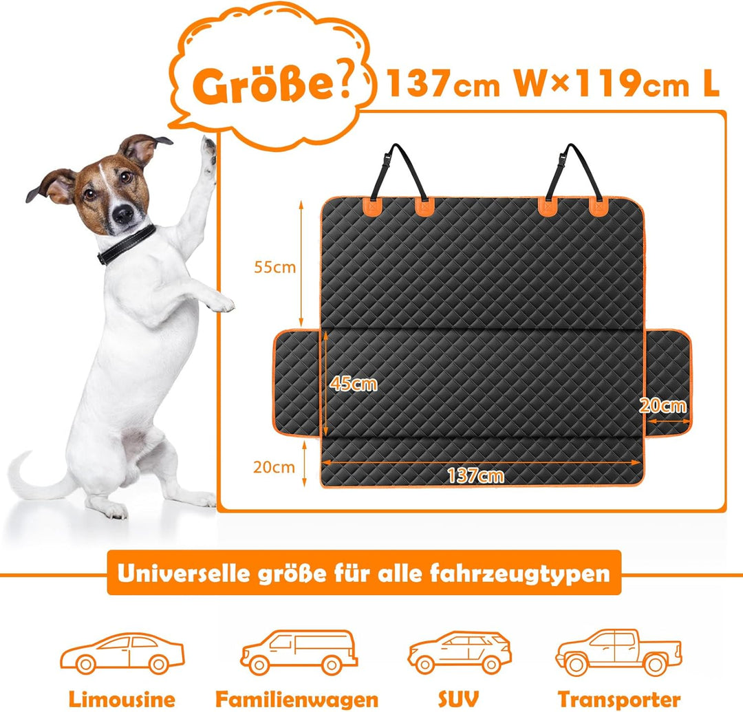 JOEJOY Hundedecke Auto Rückbank, Hundeschutz Auto Rückbank Kratzfeste und Wasserabweisende, Autoscho