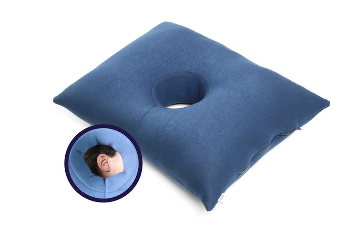 KMINA - Kissen mit Ohrloch, Piercing Kissen Ohrkissen, Donut Kissen für Ohrpiercing Wiederverwendbar