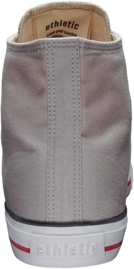 Ethletic - Unisex - Canvas Sneaker - White Cap Hi Cut - Fairtrade Produkt 36 EU Mirage Grey P Just W