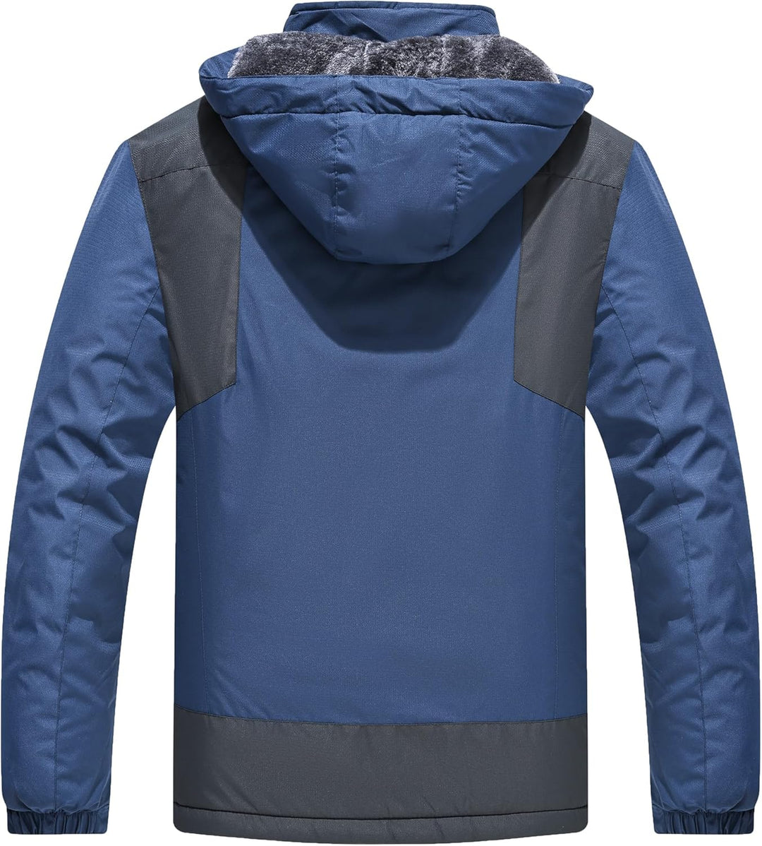 Zzkouine Herren Winter Wasserdichte Fleecejacke Warm Gefüttert Winterjacke Mit Kapuze Wasserabweisen