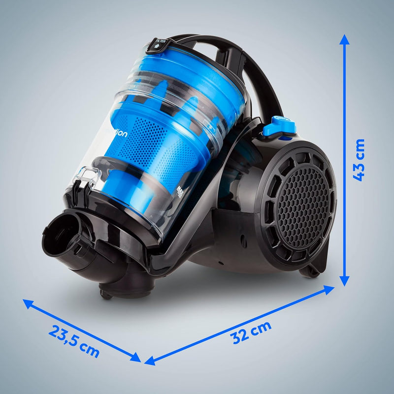 MEDION Beutelloser Zyklon-Staubsauger P2000 (700 Watt Leistung, 2 Liter Staubbehälterkapazität, wasc