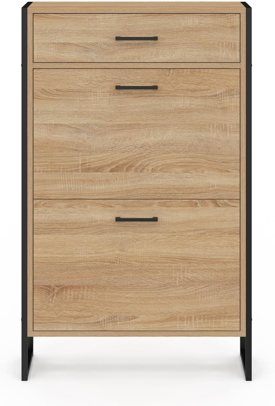 IDMarket - Schuhmöbel 12 Paar LUIS 2 Türen mit Schublade Industriedesign