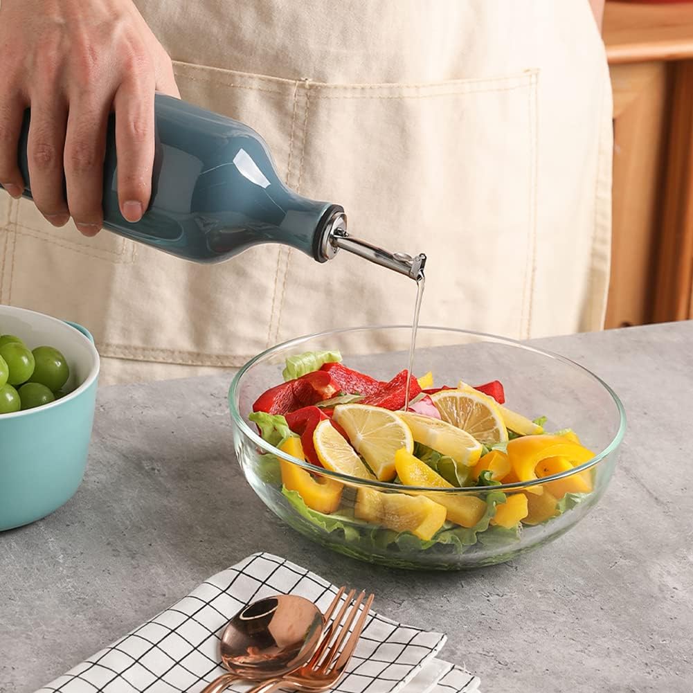 Sweejar Home Grosse Keramik-Olivenölspenderflasche, blickdichte Öl-Menage schützt Öl, um Oxidation z